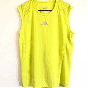 Adidas Climacool Neon Yellow Sleeveless Tee Shirt